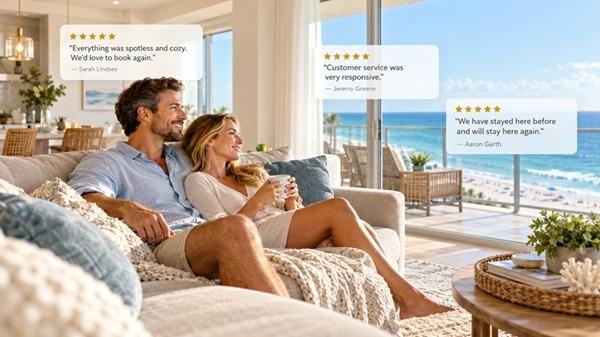 Relaxing resort setting for returning vacation guests